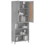 Concrete gray plywood tall sideboard 69.5x34x180 cm by vidaXL, Sideboards - Ref: Foro24-3200085, Price: 119,20 €, Discount: %