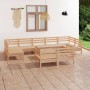 Juego muebles de jardín 10 piezas madera maciza pino en Conjuntos de jardín | Comprar online en Foru.es