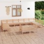 Juego de muebles de jardín 12 piezas madera maciza de pino en Conjuntos de jardín | Comprar online en Foru.es