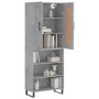 Aparador alto madera contrachapada gris hormigón 69,5x34x180 cm de vidaXL, Aparadores - Ref: Foro24-3200093, Precio: 123,37 €...