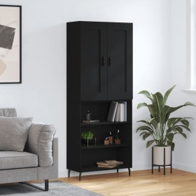 Aparador alto madera contrachapada negro 69,5x34x180 cm de vidaXL, Aparadores - Ref: Foro24-3200082, Precio: 134,71 €, Descue...