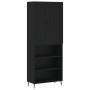 Aparador alto madera contrachapada negro 69,5x34x180 cm de vidaXL, Aparadores - Ref: Foro24-3200082, Precio: 134,71 €, Descue...