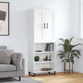 Aparador alto madera contrachapada blanco 69,5x34x180 cm de vidaXL, Aparadores - Ref: Foro24-3200089, Precio: 132,53 €, Descu...