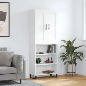Aparador alto madera contrachapada blanco 69,5x34x180 cm de vidaXL, Aparadores - Ref: Foro24-3200089, Precio: 130,87 €, Descu...