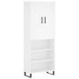 Aparador alto madera contrachapada blanco 69,5x34x180 cm de vidaXL, Aparadores - Ref: Foro24-3200089, Precio: 132,53 €, Descu...