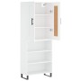 Aparador alto madera contrachapada blanco 69,5x34x180 cm de vidaXL, Aparadores - Ref: Foro24-3200089, Precio: 132,53 €, Descu...