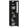 Aparador de madera contrachapada negro 34,5x34x180 cm de vidaXL, Aparadores - Ref: Foro24-3199146, Precio: 102,79 €, Descuent...