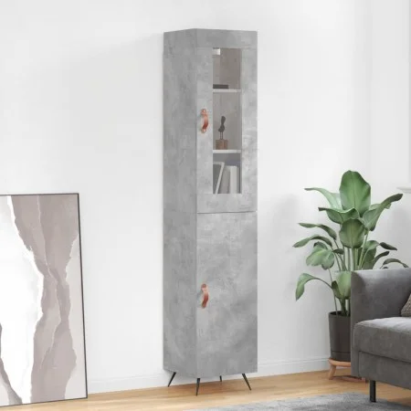 Gray concrete plywood sideboard 34.5x34x180 cm by vidaXL, Sideboards - Ref: Foro24-3199149, Price: 99,51 €, Discount: %