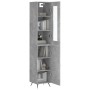 Aparador de madera contrachapada gris hormigón 34,5x34x180 cm de vidaXL, Aparadores - Ref: Foro24-3199149, Precio: 100,70 €, ...