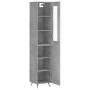 Aparador de madera contrachapada gris hormigón 34,5x34x180 cm de vidaXL, Aparadores - Ref: Foro24-3199149, Precio: 100,70 €, ...