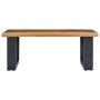 Mesa de centro madera maciza de teca y poliresina 100x50x40 cm de vidaXL, Mesas de centro - Ref: Foro24-281646, Precio: 238,4...