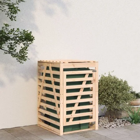 Cobertizo para cubos de basura madera maciza pino 84x90x128,5cm de vidaXL, Soportes para contenedores de residuos - Ref: Foro...