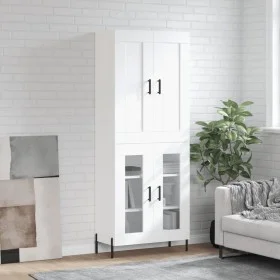 Aparador alto madera contrachapada blanco 69,5x34x180 cm de vidaXL, Aparadores - Ref: Foro24-3199625, Precio: 154,13 €, Descu...