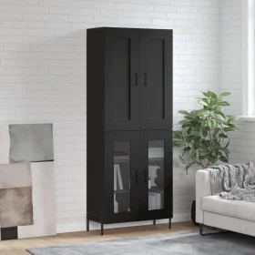 Aparador alto madera contrachapada negro 69,5x34x180 cm de vidaXL, Aparadores - Ref: Foro24-3199626, Precio: 164,49 €, Descue...