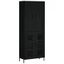 Hohes schwarzes Sperrholz-Sideboard 69,5 x 34 x 180 cm von vidaXL, Sideboards - Ref: Foro24-3199626, Preis: 164,49 €, Rabatt: %