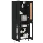 Hohes schwarzes Sperrholz-Sideboard 69,5 x 34 x 180 cm von vidaXL, Sideboards - Ref: Foro24-3199626, Preis: 164,49 €, Rabatt: %