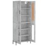 Aparador alto madera contrachapada gris hormigón 69,5x34x180 cm de vidaXL, Aparadores - Ref: Foro24-3199629, Precio: 151,96 €...