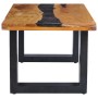 Mesa de centro madera maciza de teca y poliresina 100x50x40 cm de vidaXL, Mesas de centro - Ref: Foro24-281646, Precio: 238,4...