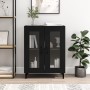 Aparador de madera de ingeniería negro 69,5x34x90 cm de vidaXL, Aparadores - Ref: Foro24-833048, Precio: 70,62 €, Descuento: %