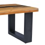 Mesa de centro madera maciza de teca y poliresina 100x50x40 cm de vidaXL, Mesas de centro - Ref: Foro24-281646, Precio: 238,4...