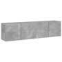 Muebles para TV de pared 2 unidades gris hormigón 80x30x41 cm en Muebles TV | Comprar online en Foru.es