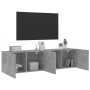 Muebles para TV de pared 2 unidades gris hormigón 80x30x41 cm en Muebles TV | Comprar online en Foru.es