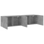 Muebles para TV de pared 2 unidades gris hormigón 80x30x41 cm en Muebles TV | Comprar online en Foru.es