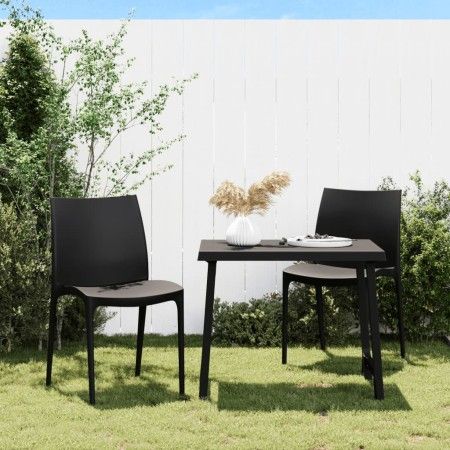 Sillas de jardín 2 uds polipropileno gris antracita 50x46x80 cm de vidaXL, Sillas de jardín - Ref: Foro24-364729, Precio: 125...