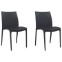 Sillas de jardín 2 uds polipropileno gris antracita 50x46x80 cm de vidaXL, Sillas de jardín - Ref: Foro24-364729, Precio: 125...
