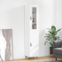 Aparador alto madera contrachapada blanco 34,5x34x180 cm de vidaXL, Aparadores - Ref: Foro24-3199145, Precio: 104,64 €, Descu...