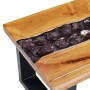 Mesa de centro madera maciza de teca y poliresina 100x50x40 cm de vidaXL, Mesas de centro - Ref: Foro24-281646, Precio: 238,4...