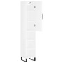 Aparador alto madera contrachapada blanco brillo 34,5x34x180 cm de vidaXL, Aparadores - Ref: Foro24-3199003, Precio: 104,30 €...