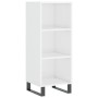 Aparador alto madera contrachapada blanco brillo 34,5x34x180 cm de vidaXL, Aparadores - Ref: Foro24-3199003, Precio: 104,30 €...