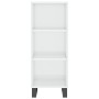 Aparador alto madera contrachapada blanco brillo 34,5x34x180 cm de vidaXL, Aparadores - Ref: Foro24-3199003, Precio: 104,30 €...