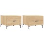 Mesas de centro 2 uds madera ingeniería roble Sonoma 50x50x40cm de vidaXL, Mesas de centro - Ref: Foro24-829403, Precio: 64,8...