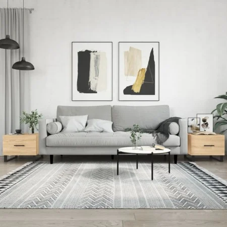 Coffee tables 2 pcs engineered wood Sonoma oak 50x50x40cm by vidaXL, Coffee table - Ref: Foro24-829451, Price: 73,56 €, Disco...