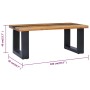 Mesa de centro madera maciza de teca y poliresina 100x50x40 cm de vidaXL, Mesas de centro - Ref: Foro24-281646, Precio: 238,4...