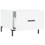 Mesa de centro 2 uds madera ingeniería blanco brillo 50x50x40cm de vidaXL, Mesas de centro - Ref: Foro24-829401, Precio: 71,7...