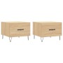 Mesas de centro 2 uds madera ingeniería roble Sonoma 50x50x40cm de vidaXL, Mesas de centro - Ref: Foro24-829387, Precio: 64,8...