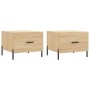 Mesas de centro 2 uds madera ingeniería roble Sonoma 50x50x40cm de vidaXL, Mesas de centro - Ref: Foro24-829419, Precio: 74,8...