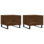 Mesas de centro 2 uds madera ingeniería marrón roble 50x50x40cm de vidaXL, Mesas de centro - Ref: Foro24-829459, Precio: 76,8...