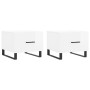 Mesa de centro 2 uds madera ingeniería blanco brillo 50x50x40cm de vidaXL, Mesas de centro - Ref: Foro24-829449, Precio: 81,9...