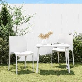 Sillas de jardín 2 uds polipropileno blanco 50x46x80 cm de vidaXL, Sillas de jardín - Ref: Foro24-364734, Precio: 131,71 €, D...