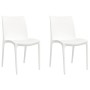 Sillas de jardín 2 uds polipropileno blanco 50x46x80 cm de vidaXL, Sillas de jardín - Ref: Foro24-364734, Precio: 131,71 €, D...