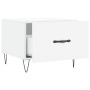 Mesa de centro 2 uds madera ingeniería blanco brillo 50x50x40cm de vidaXL, Mesas de centro - Ref: Foro24-829385, Precio: 70,8...