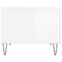 Mesa de centro 2 uds madera ingeniería blanco brillo 50x50x40cm de vidaXL, Mesas de centro - Ref: Foro24-829385, Precio: 70,8...
