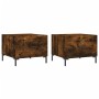 Mesa de centro 2 uds madera ingeniería roble ahumado 50x50x40cm de vidaXL, Mesas de centro - Ref: Foro24-829407, Precio: 64,8...
