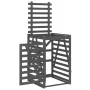 Cobertizo para cubos de basura madera pino gris 84x90x128,5 cm de vidaXL, Soportes para contenedores de residuos - Ref: Foro2...