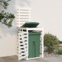 Cobertizo para cubos de basura madera pino blanco 84x90x128,5cm de vidaXL, Soportes para contenedores de residuos - Ref: Foro...