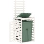 Cobertizo para cubos de basura madera pino blanco 84x90x128,5cm de vidaXL, Soportes para contenedores de residuos - Ref: Foro...